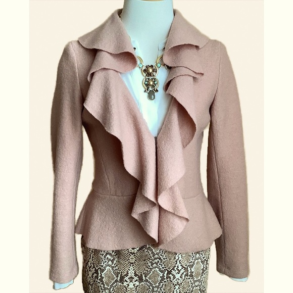 IRIS SETLAKWE Blush Wool Hourglass Blazer Size 6 - Picture 1 of 16